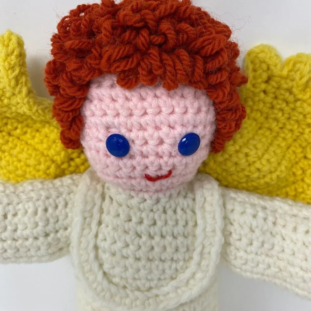 Vintage Handmade Crochet Angel Plush‎ Stuffed 14